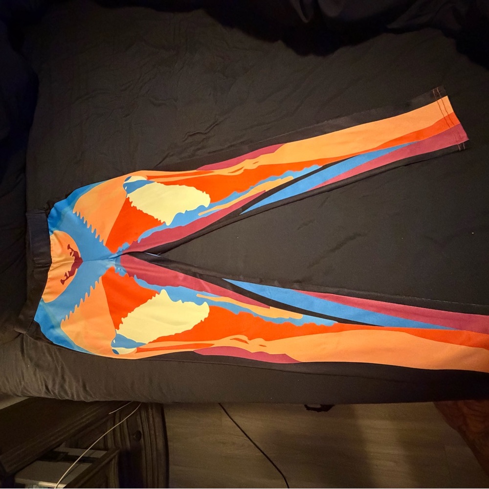 Bold Multicolor Graphic Joggers - Orange, Blue, Red, Yellow